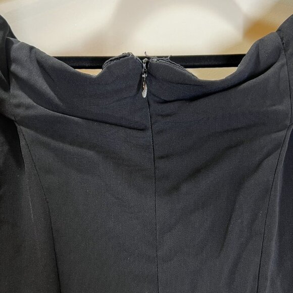 Slate & Willow Black Cobalt Contrast Ruffle Formal Gown $355 - Picture 9 of 10